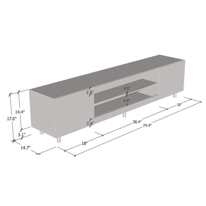 Orren Ellis Geertruidenberg TV Stand for TVs up to 85" & Reviews Wayfair